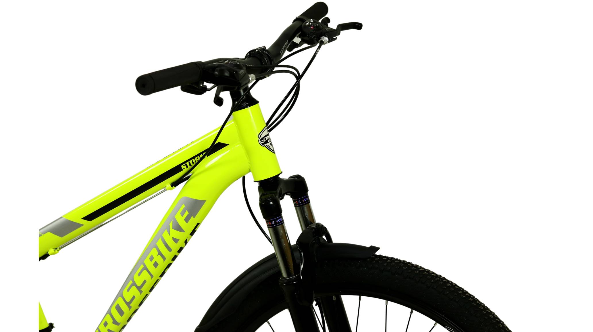 Велосипед CrossBike STORM 26" розмір XS рама 13" (2023), Жовтий 2