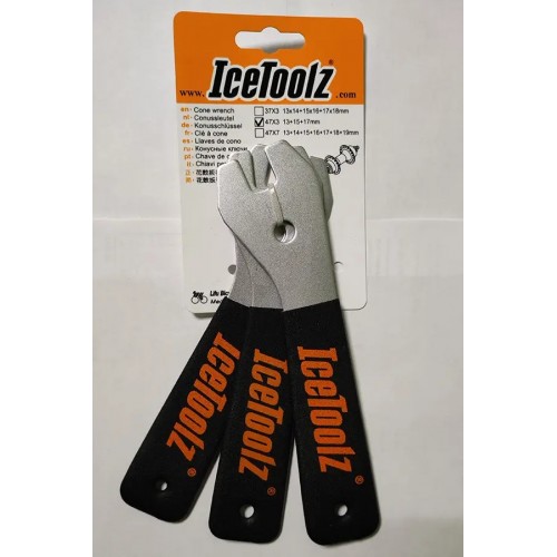 Ключі для конусів велосипеда Ice Toolz 13/15/17 мм, cr-mo, 3 шт 2 Ключі для конусів велосипеда Ice Toolz 13/15/17 мм, cr-mo, 3 шт 2