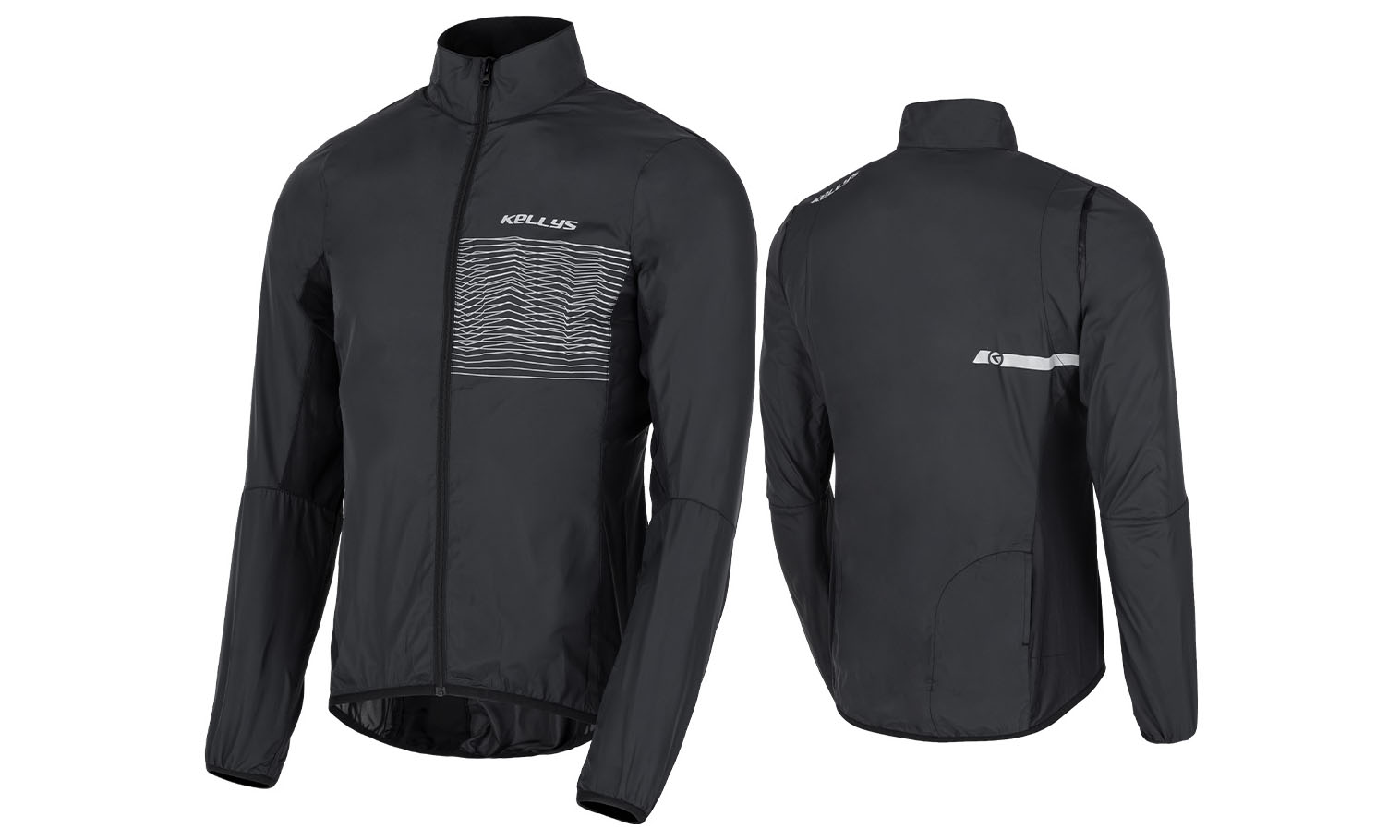 Велокуртка против ветра KLS Levante черный, размер XL 