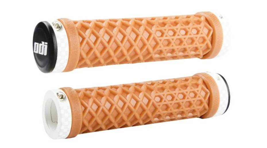 Грипсы ODI Vans® Lock-On Grips Limited Edition коричневые с белыми замками 