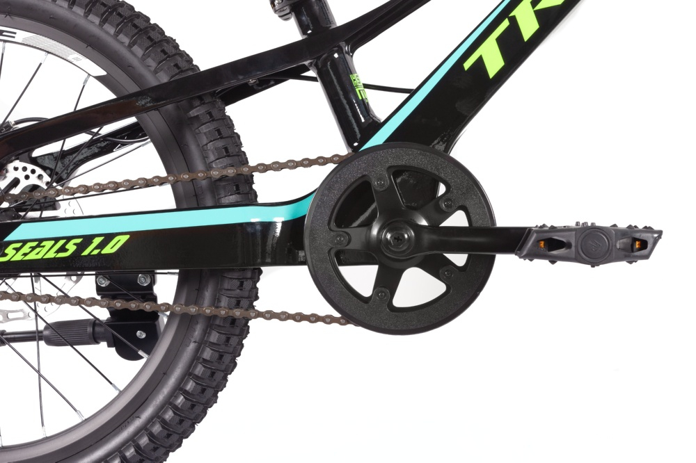 Велосипед Trinx SEALS 1.0 20" Black-Yellow-Cyan 4