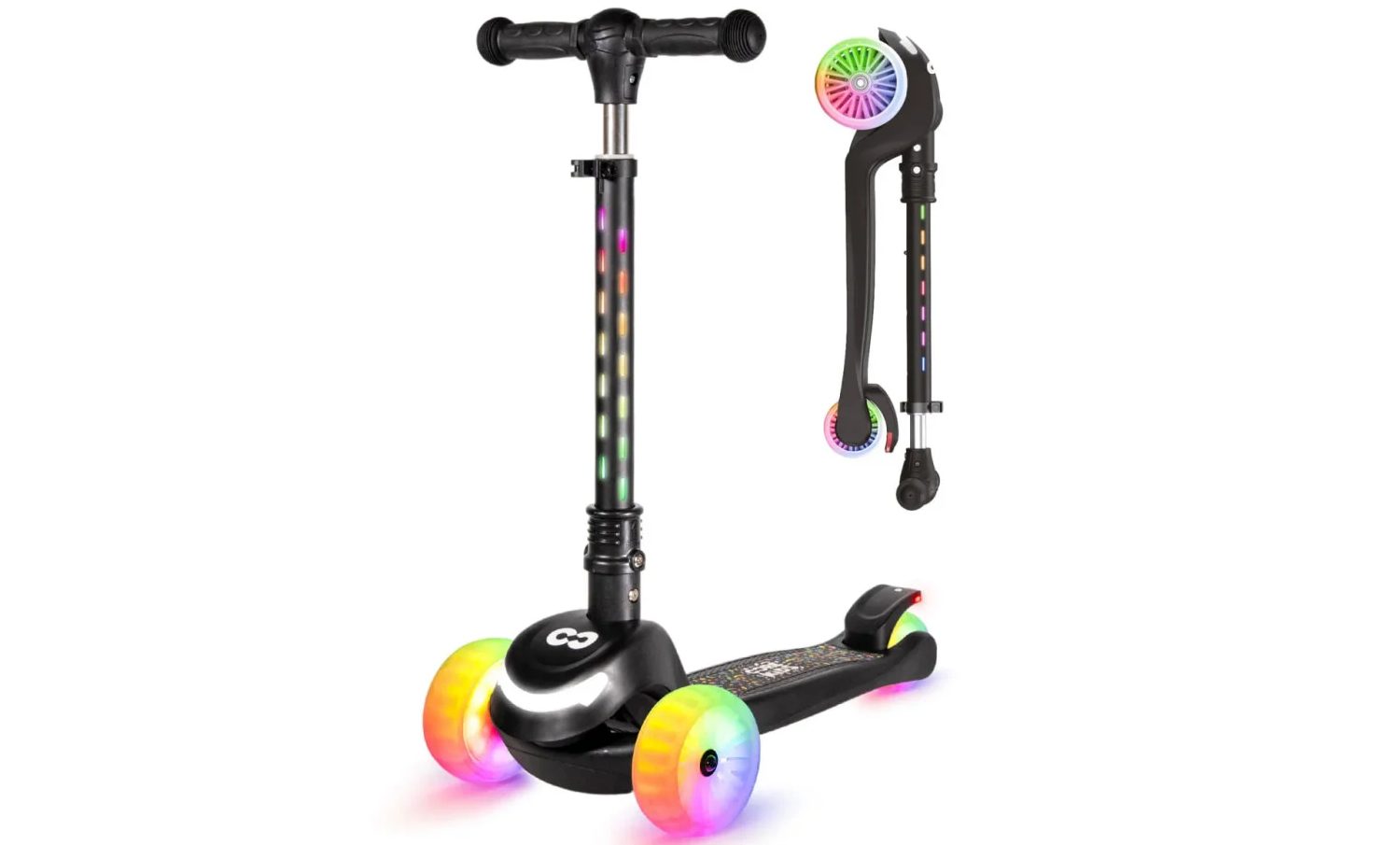 Самокат дитячий Core Spark LED чорний 