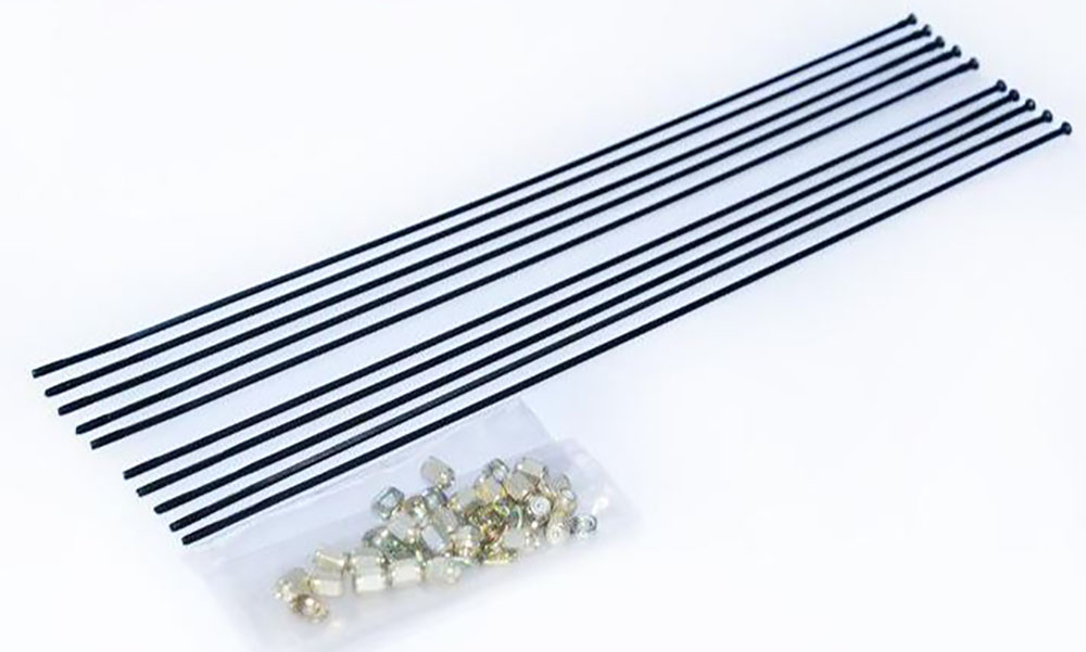 Задні спиці CAMPAGNOLO для коліс Bora One Rear 263,5/266mm Black (kit 21pcs) Flat 3