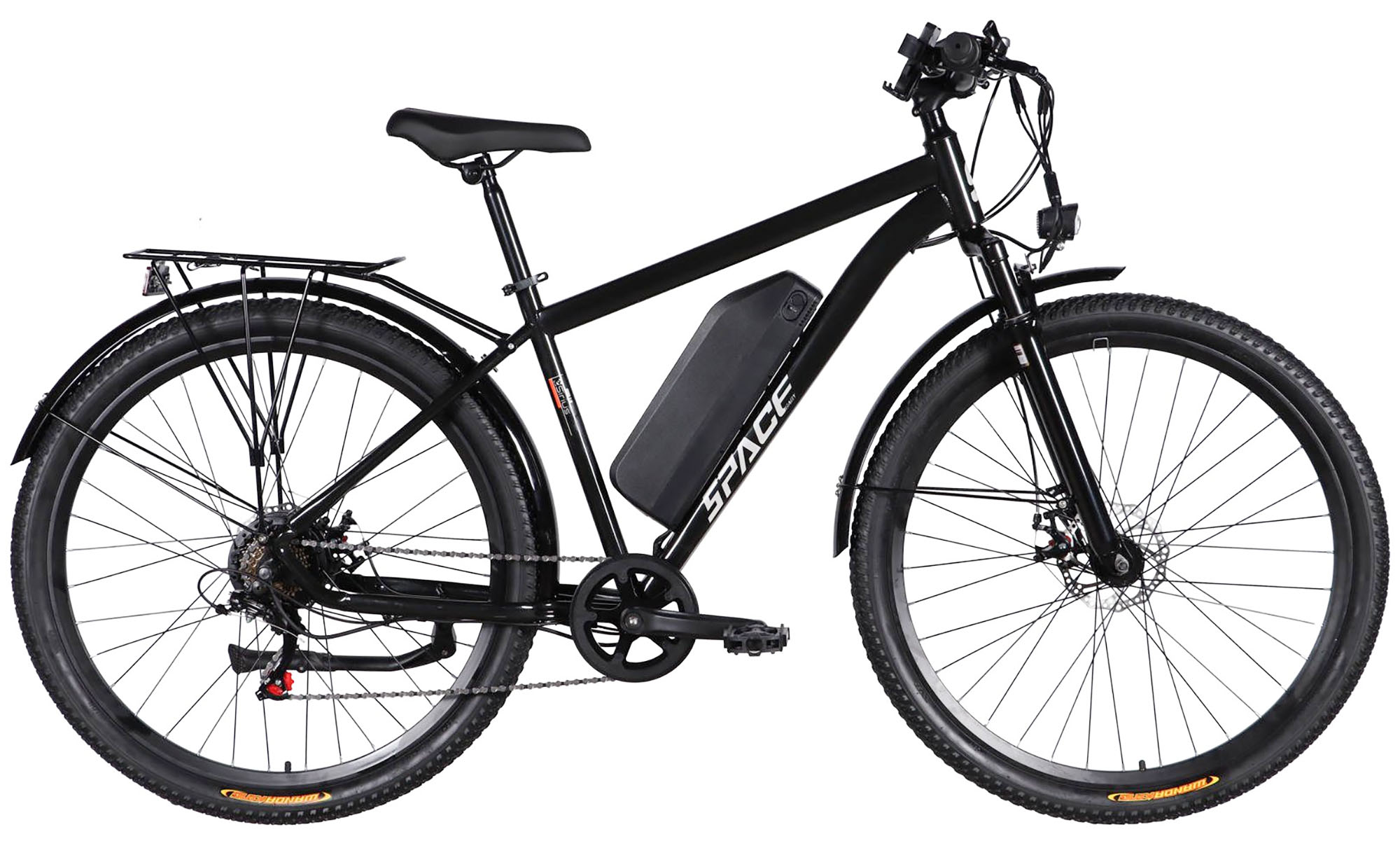 Велосипед с электроприводом SPACE SIRIUS DD FR 29", размер L, рама-19", 48B, 15.6А*ч, 500Вт, год 2026, черный 