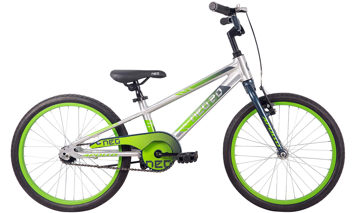 Фотография Велосипед Apollo NEO boys 20" 2021 Серо-зеленый