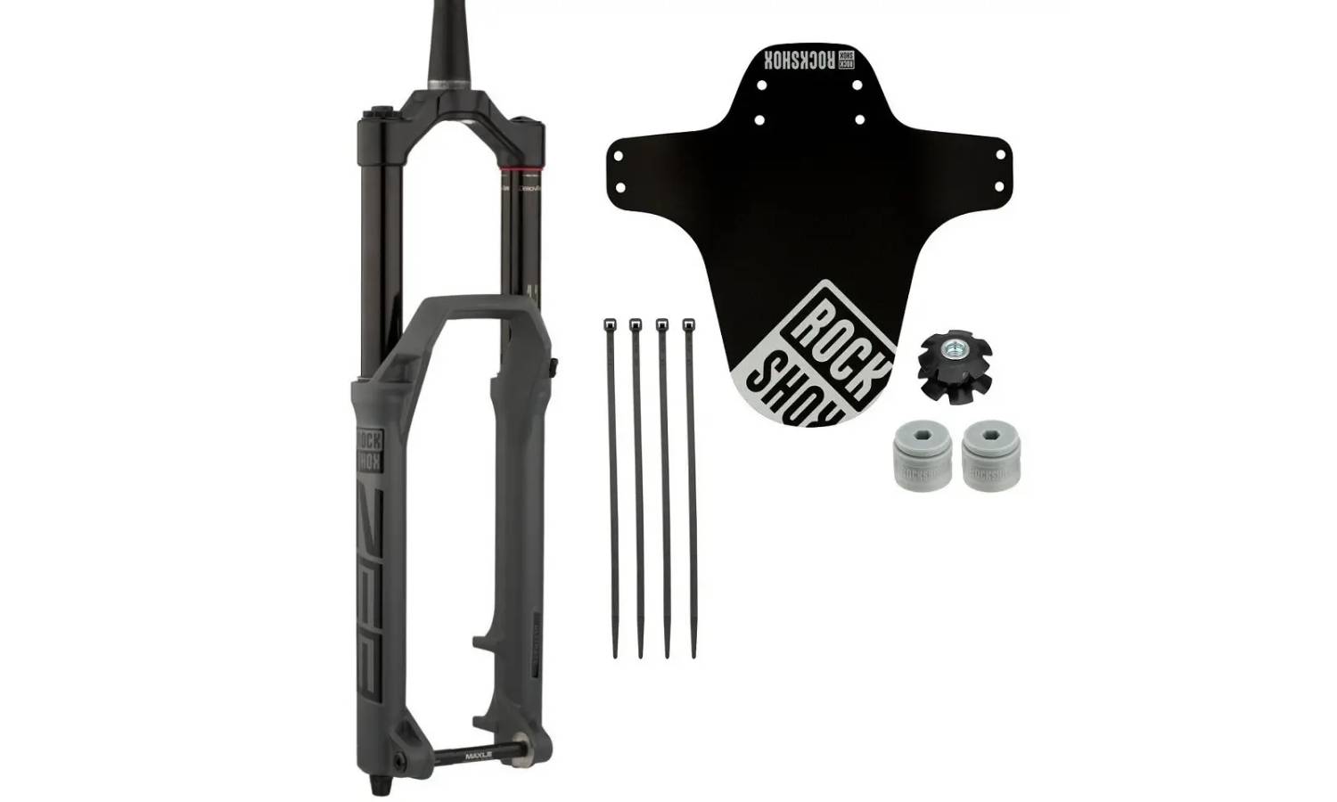 Вилка RockShox ZEB Ultimate Charger 2.1 RC2 - Crown 27.5" Boost™ 15x110 170mm Grey Alum Str Tpr 44offset DebonAir (includes Fender,2 Btm Tokens, Star  2