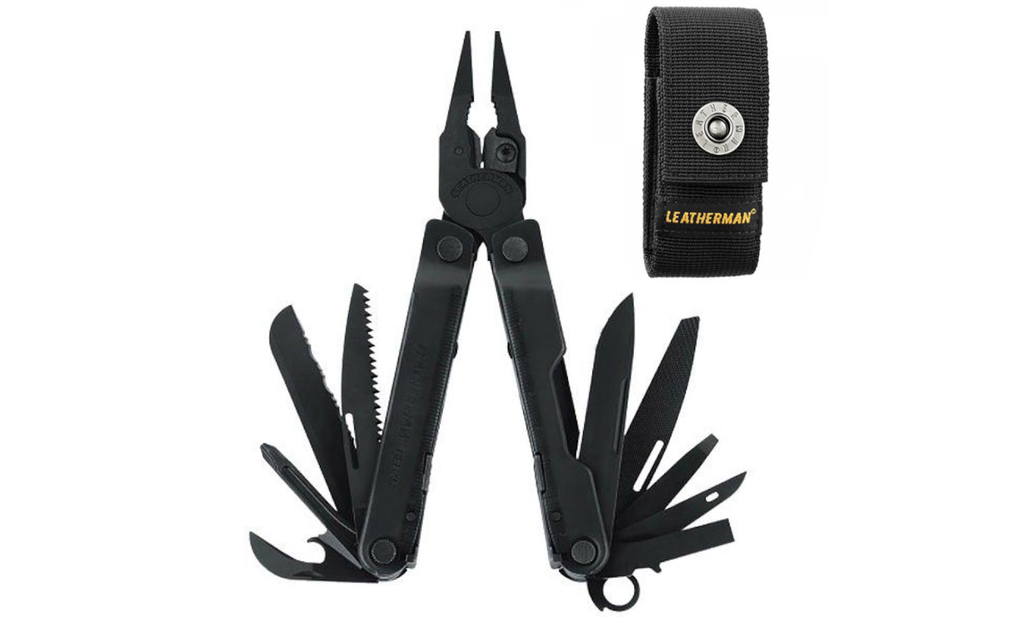 Фотографія Мультинструмент LEATHERMAN Rebar Black, чохол Molle, картонна коробка