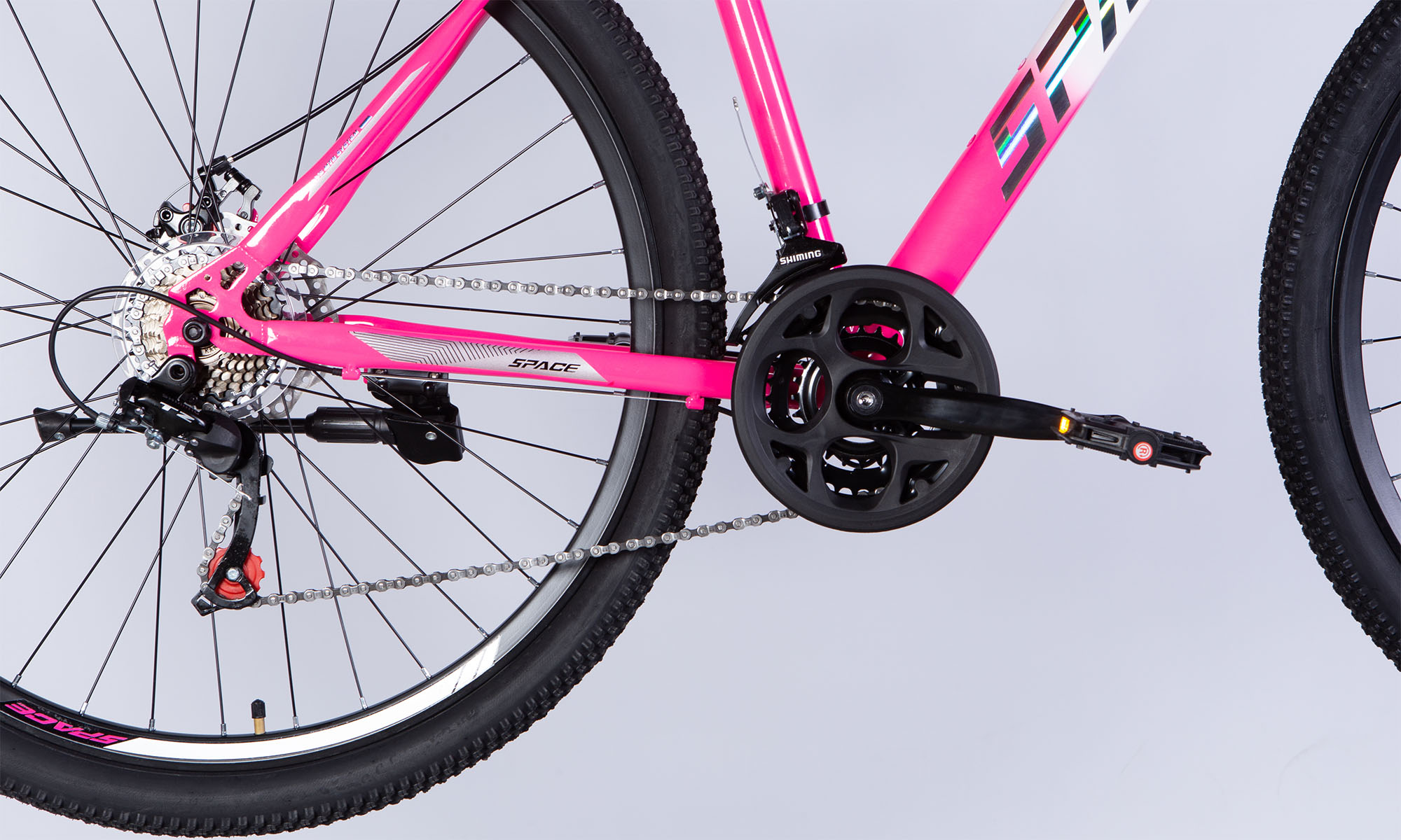 Велосипед SPACE MARS DD FR, 29", ST, рама 20", 2025, розово-белый 7