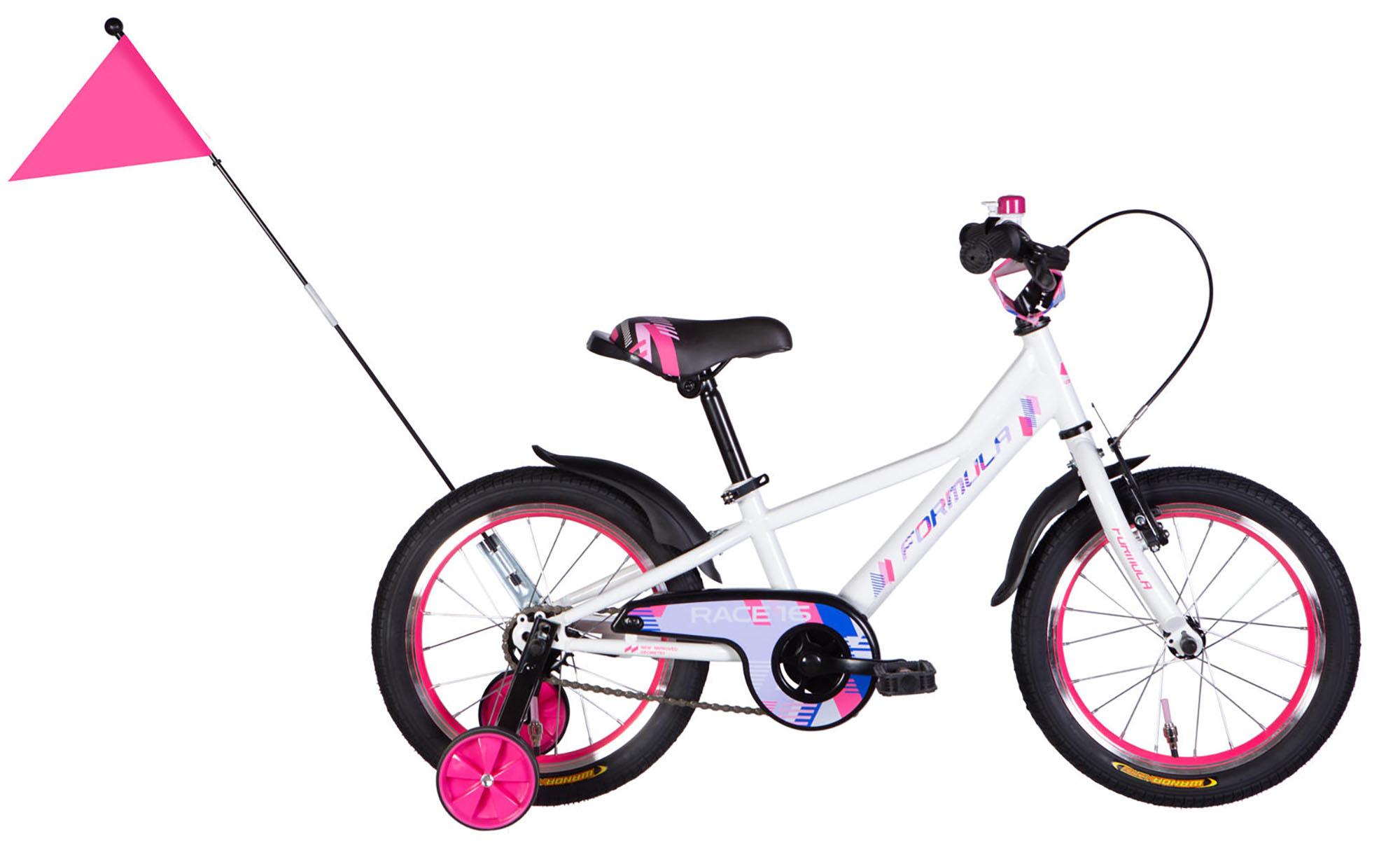 Велосипед Formula Kid RACE BH 16", размер XXS, рама-8,5", год 2026, белый с розовым 