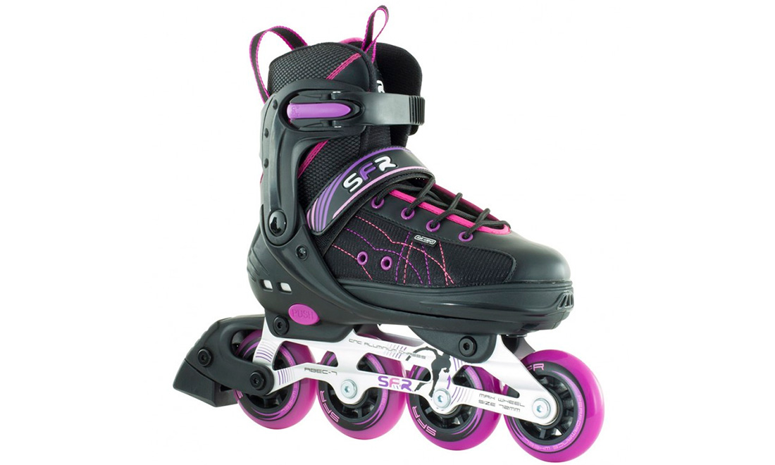 Роликові ковзани SFR RX-XT Adjustable, розмір 36-39 Чорно-рожевий 2