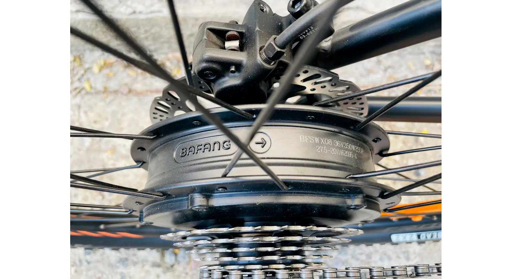 Велосипед Crosser E-GROVES 27,5" 36V/350W 14A Черно-оранжевый 4