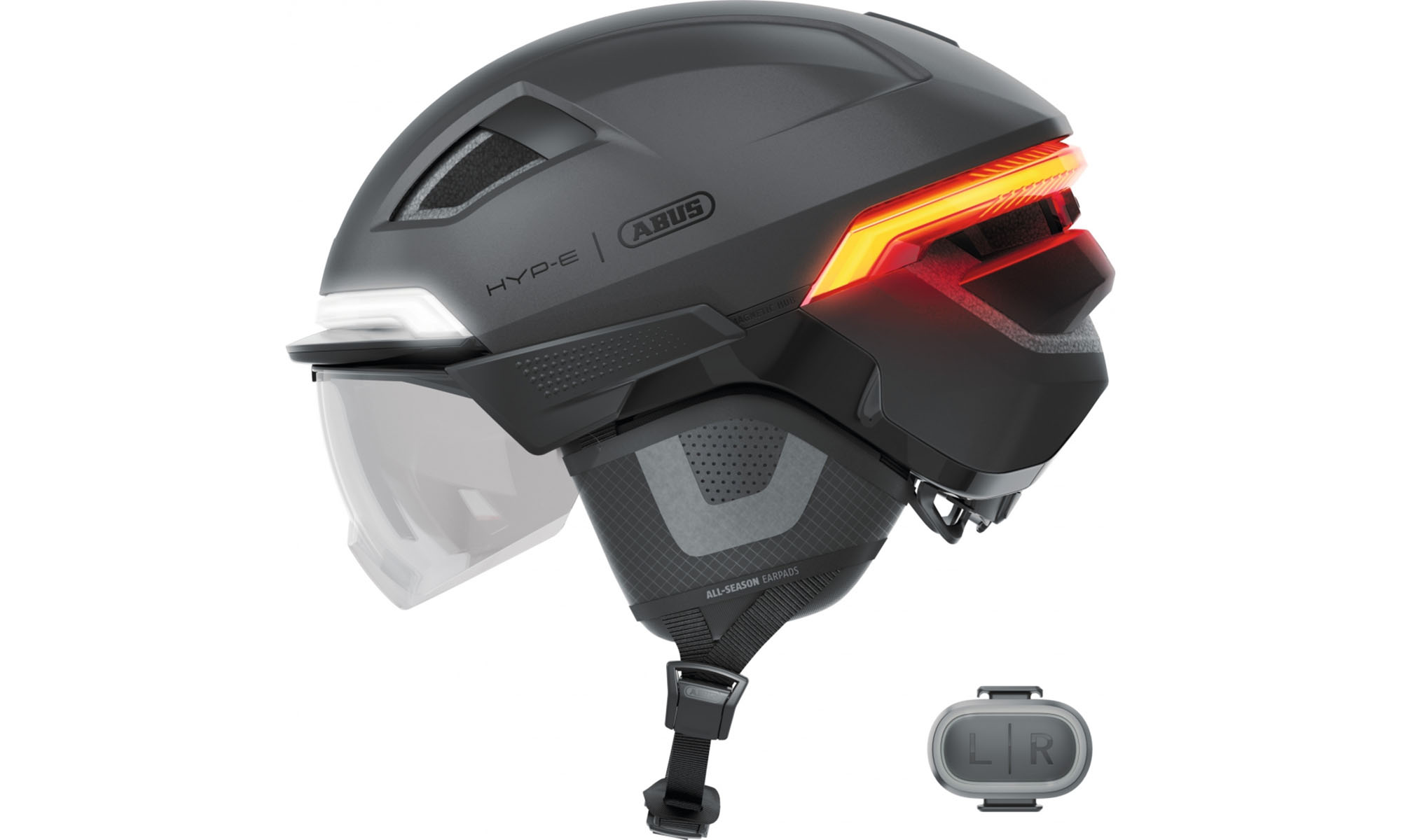 Велошлем ABUS HYP-E BL.ACE, размер L (57-61), титановый серый Велошлем ABUS HYP-E BL.ACE, размер L (57-61), титановый серый