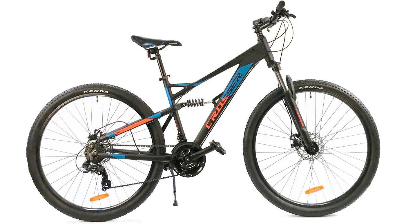 Велосипед Crosser Stanley 26" размер М рама 16,5 2021 Черно-синий