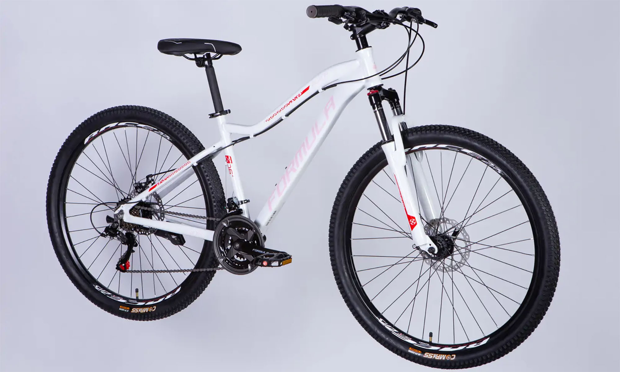 Велосипед Formula ALPINA DD FR, 27.5", размер S, рама 16", год 2026, белый с розовым 5