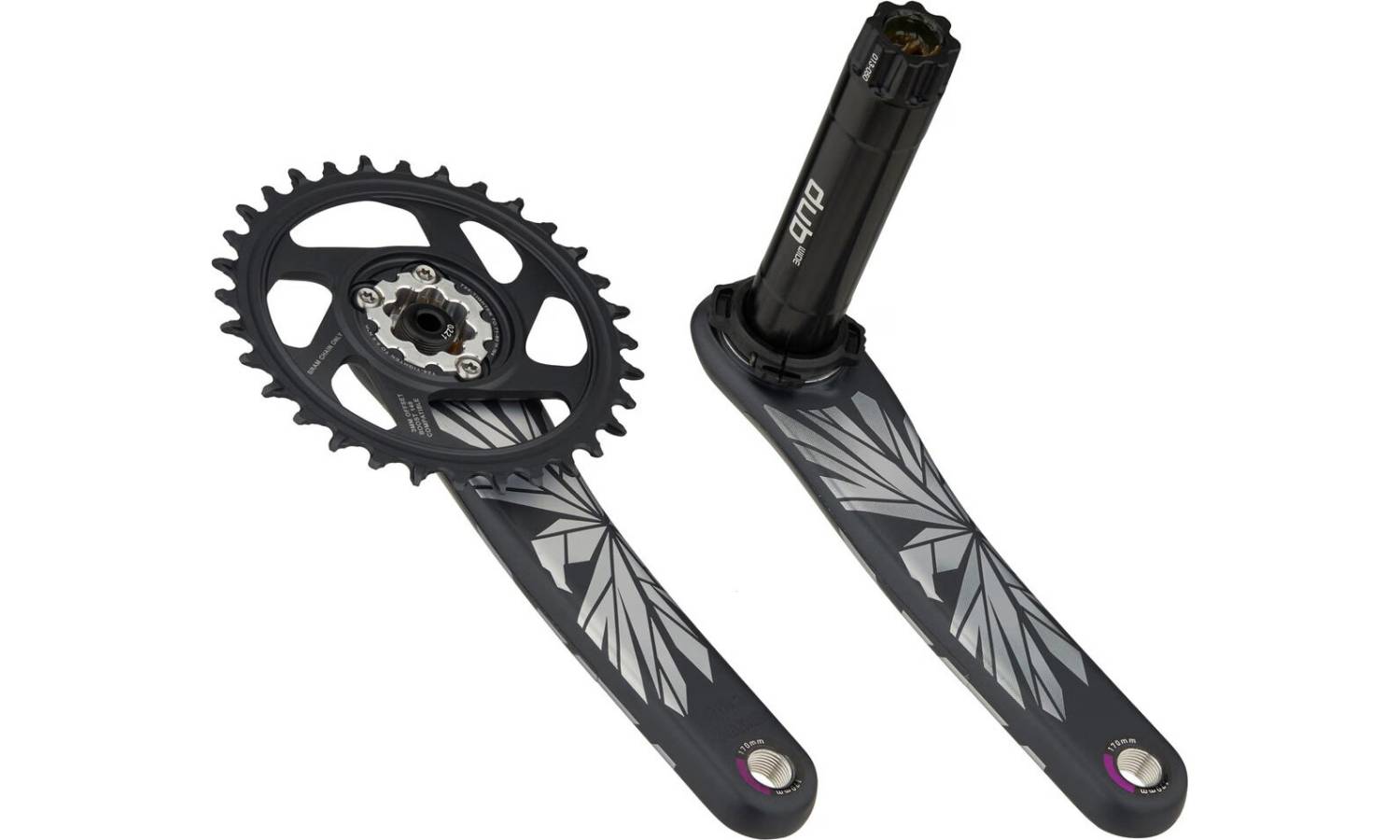 Шатуны SRAM X01 Eagle 55mm Chainline DUB 12s 170 w Direct Mount 32T X-SYNC 2 Chainring Lunar Polar (DUB Cups/Bearings not included) C2 3