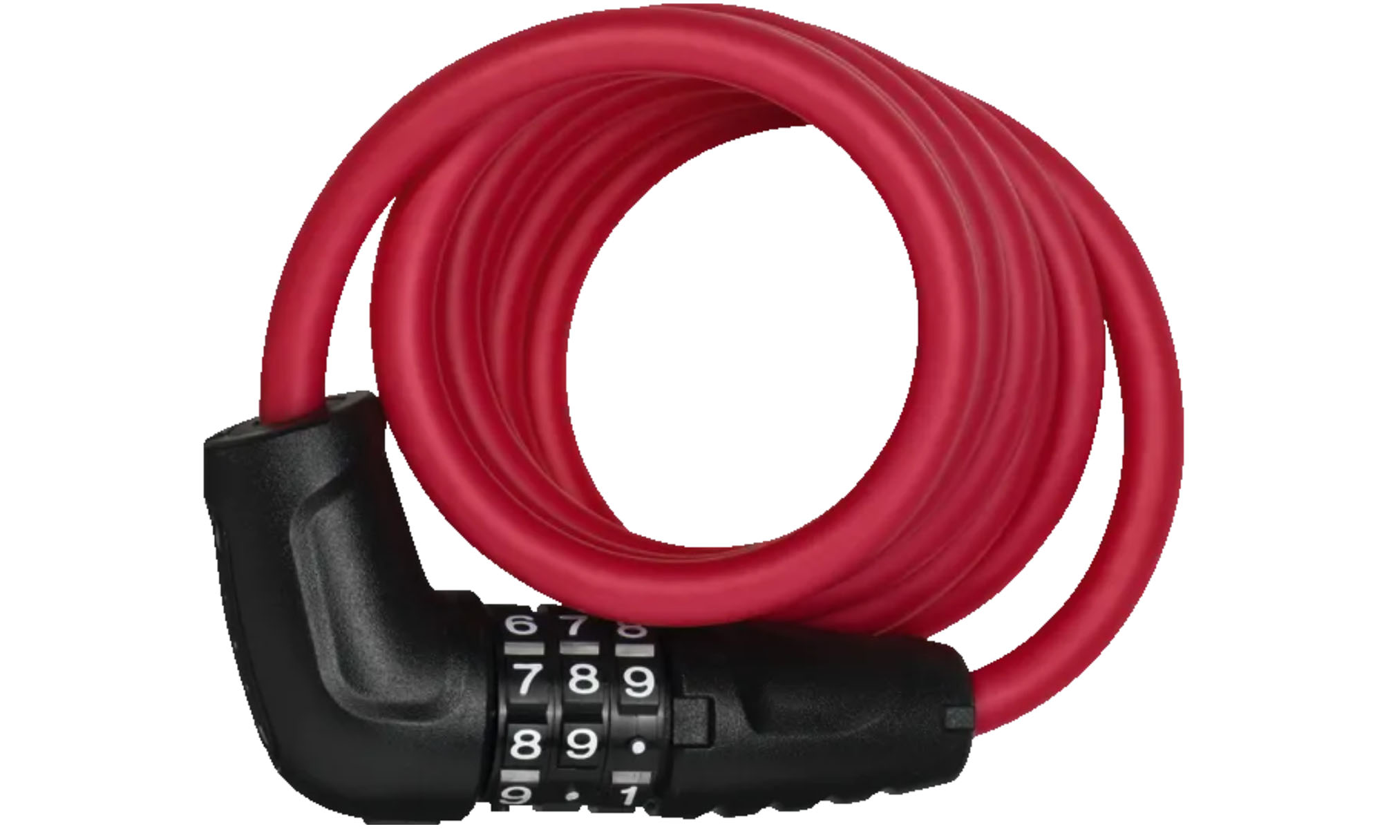 Замок кодовый трос спиральный ABUS 4508C/150см, Red Star, красный 