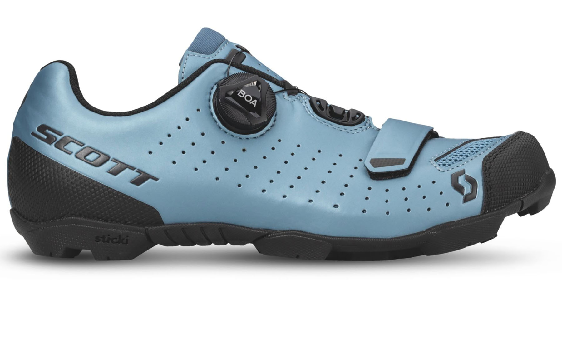 Велотуфли SCOTT MTB COMP BOA LADY матовый черный/бирюзовый синий, размер 37 5