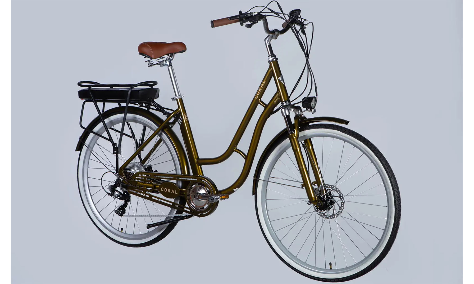 Велосипед с электроприводом Dorozhnik eCORAL DD FR 28", размер L, рама-19", 48B, 13А*ч, 500Вт, год 2026, бронзовый 2