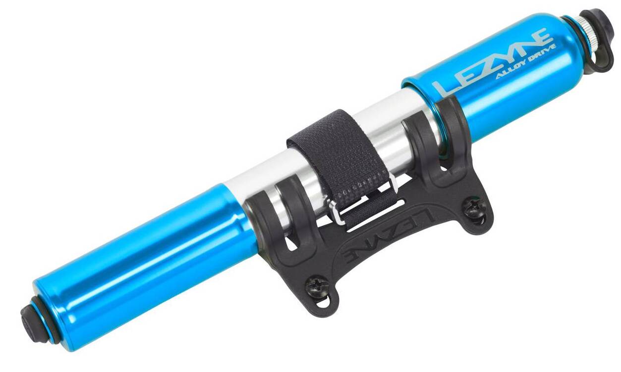 Насос ручной Lezyne Alloy Drive, размер M, 90 psi, голубой  