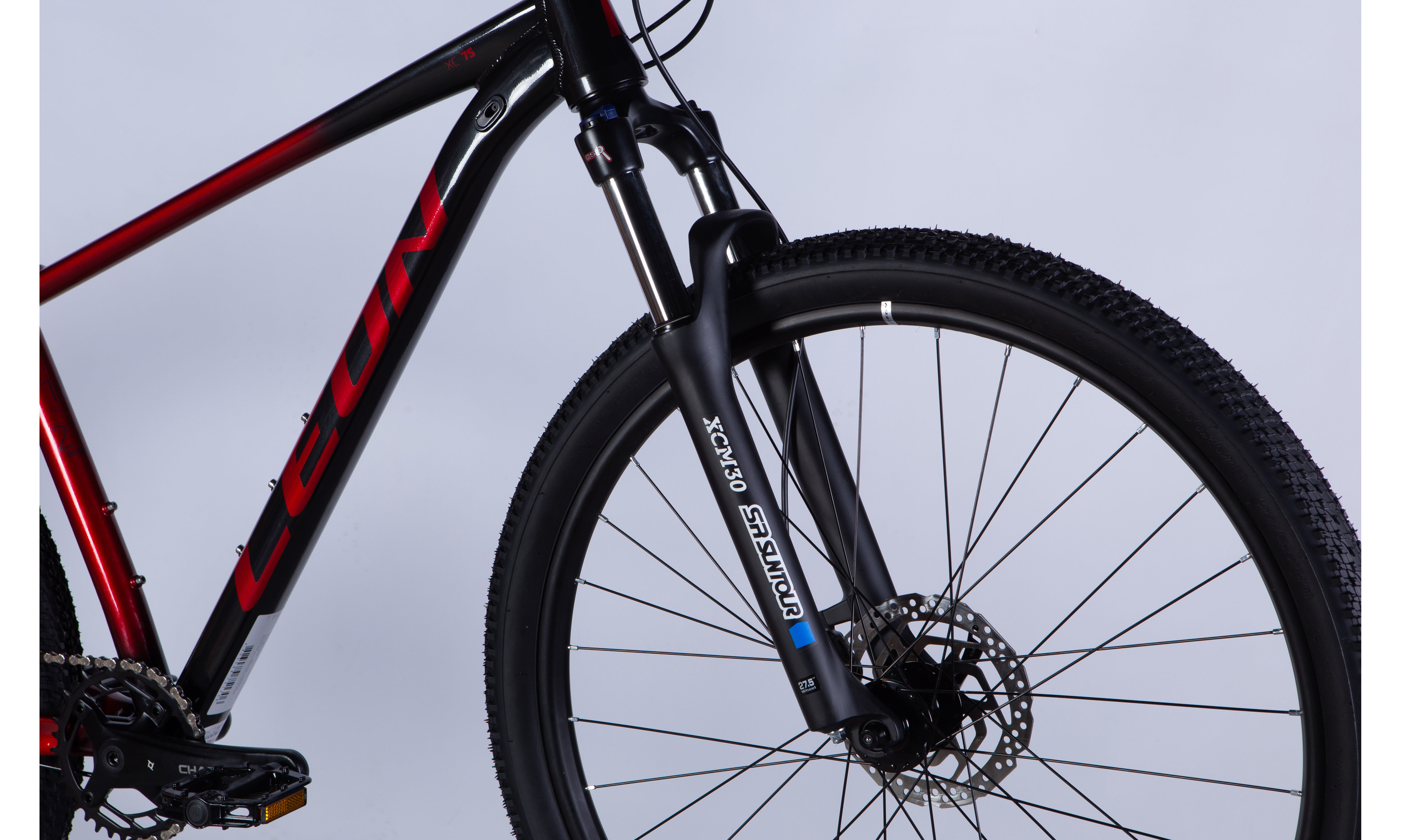 Велосипед Leon XC 75 HDD 27,5", размер M, рама 18", 2025, черный с красным 7 Велосипед Leon XC 75 HDD 27,5", размер M, рама 18", 2025, черный с красным 7