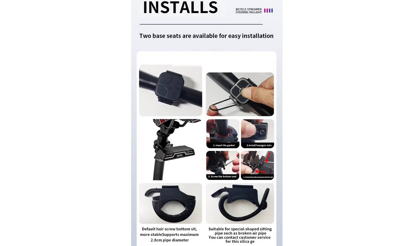 Задняя фара EsLNF 200Lm, 2000mAh с пультом, пластик 2 Задняя фара EsLNF 200Lm, 2000mAh с пультом, пластик 2