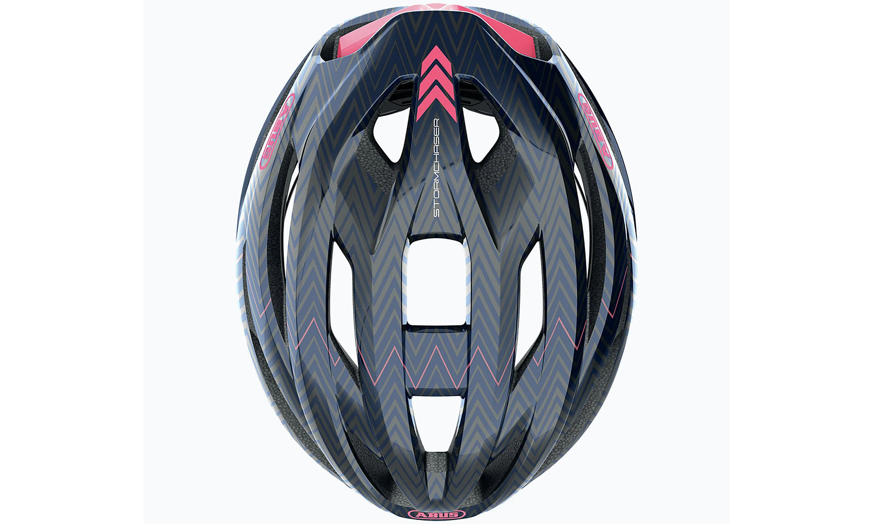 Велошлем спортивный ABUS STORMCHASER Zigzag Blue, размер S (51-55 см), синий зигзаг 3 Велошлем спортивный ABUS STORMCHASER Zigzag Blue, размер S (51-55 см), синий зигзаг 3