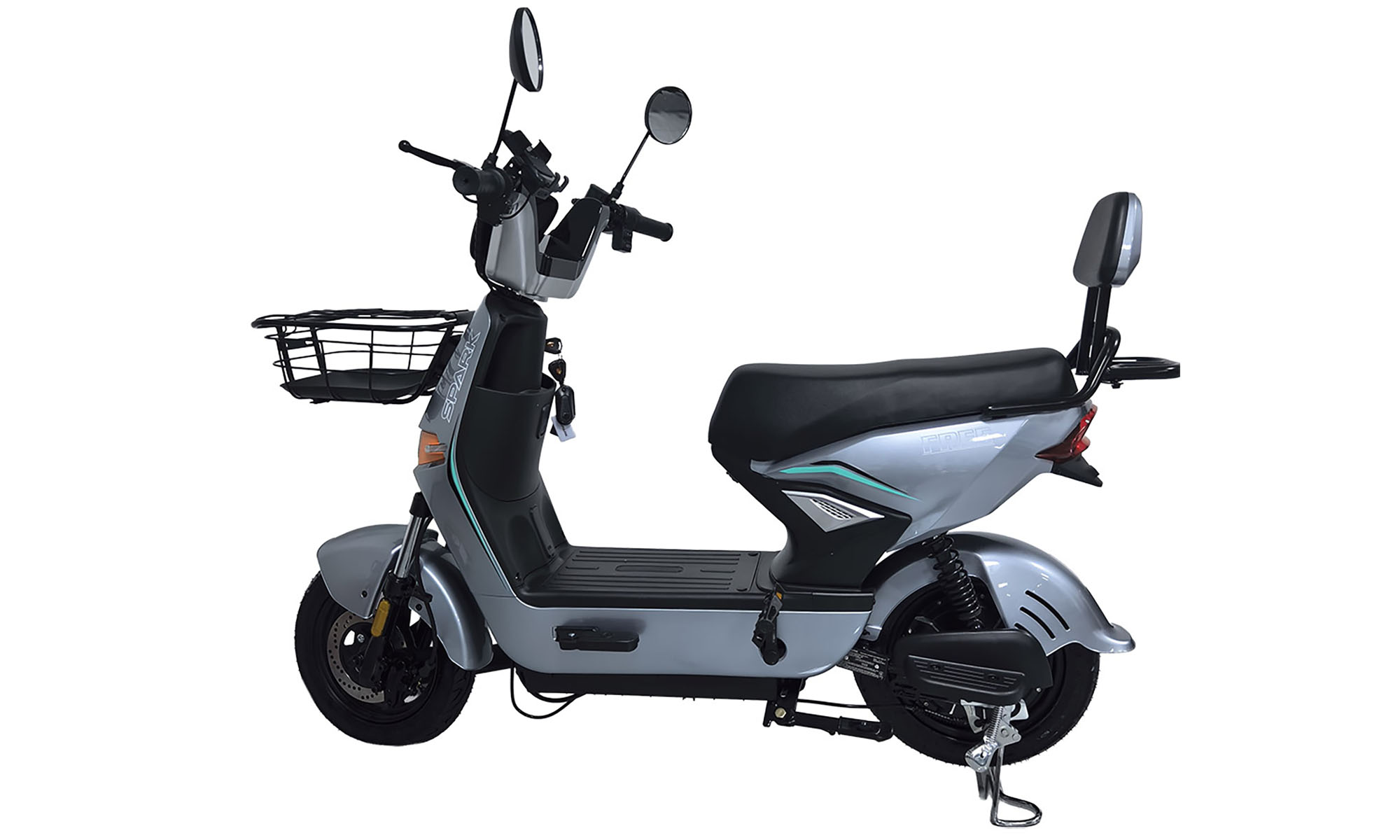 Велосипед с электромотором SPARK FREE 14", размер универсальный, год 2026, 60V/1000W/25Ah, серебристый 6