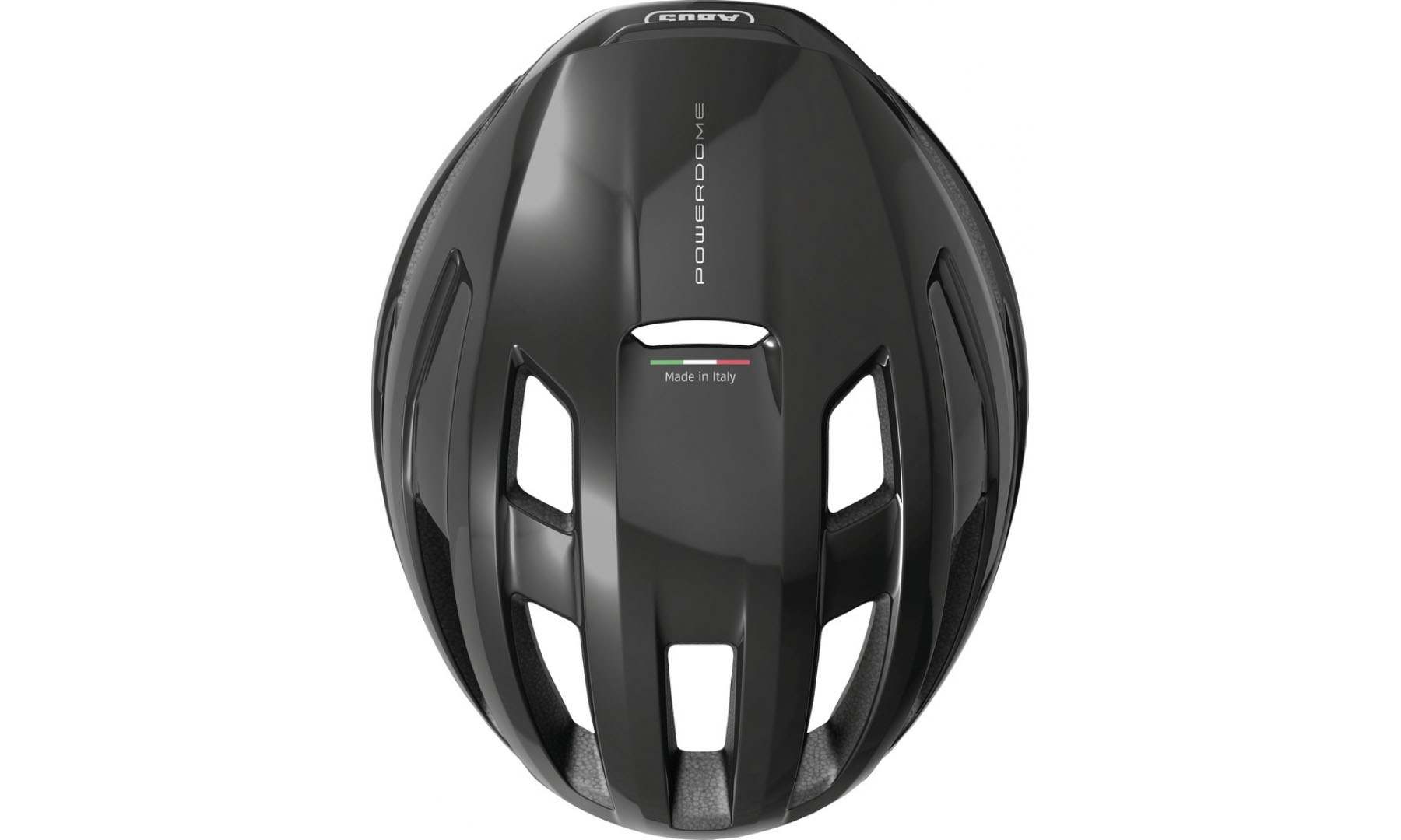 Велошлем спортивный ABUS POWERDOME shiny black, размер M (54-58 см), глянцевый черный 3