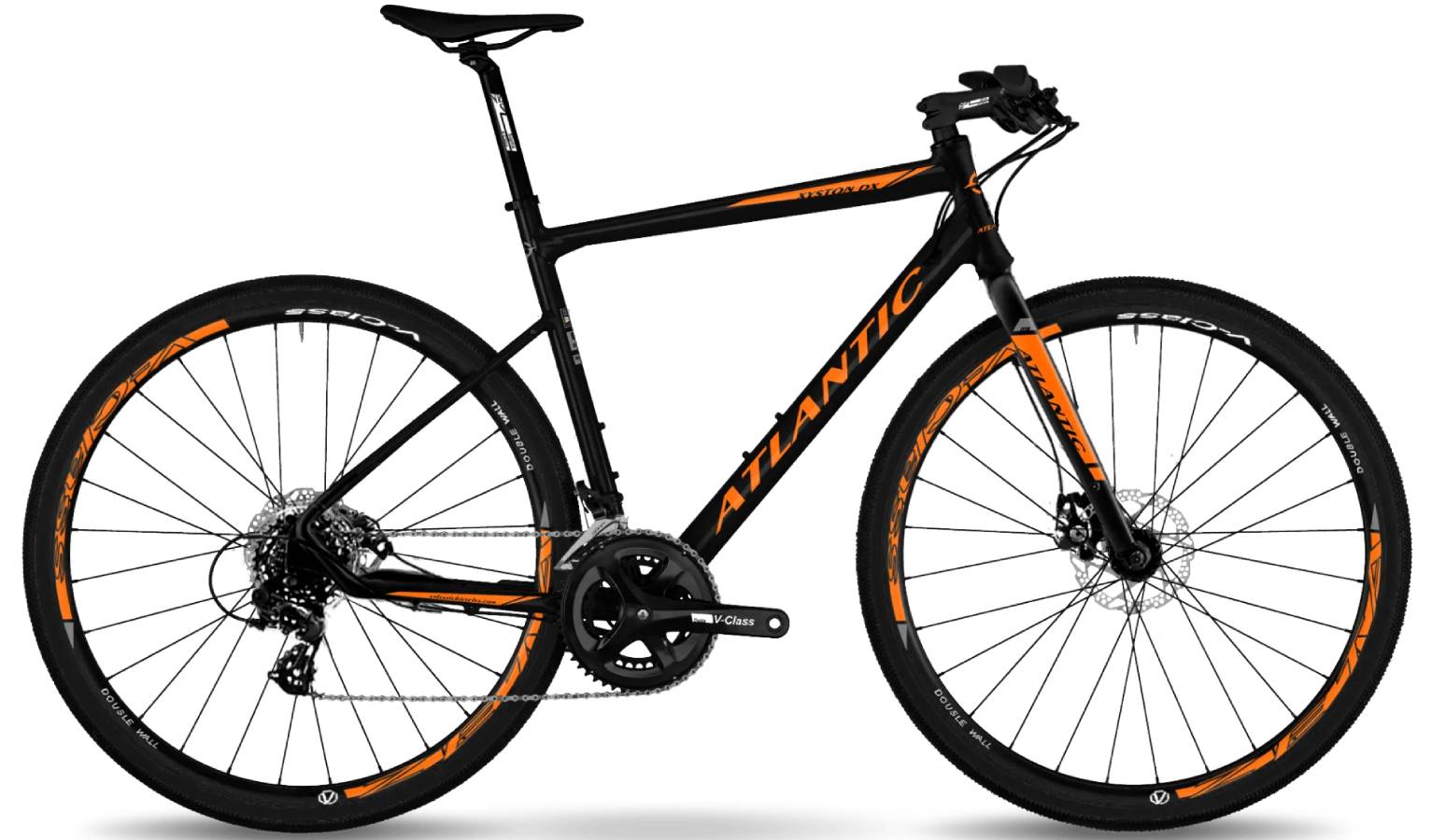 Фотография Велосипед Atlantic Xyston DX Pro 28" размер L рама 19 2023 Черно-оранжевый
