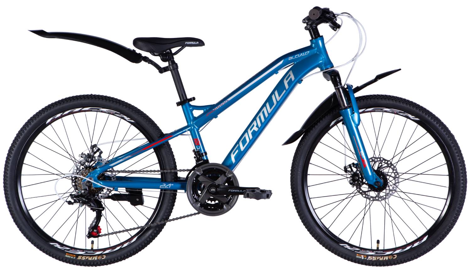 Фотография Велосипед Formula BLACKWOOD 1.0 DD 24" размер XXS рама 12,5 2025 сине-серебристый 