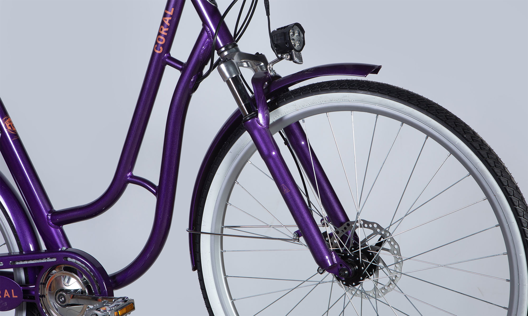 Велосипед с электроприводом Dorozhnik eCORAL DD FR 28", размер L, рама-19", 36B, 12.5А*ч, 500Вт, год 2025, фиолетово-синий 3