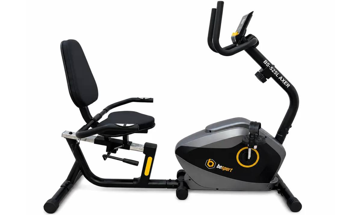 Велотренажер BESPORT BS-525 AXER горизонтальный черно-желтый 11