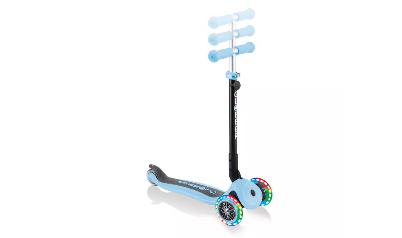 Самокат GLOBBER GO UP FOLDABLE PLUS LIGHTS пастельно-синий, 1.5+ 2