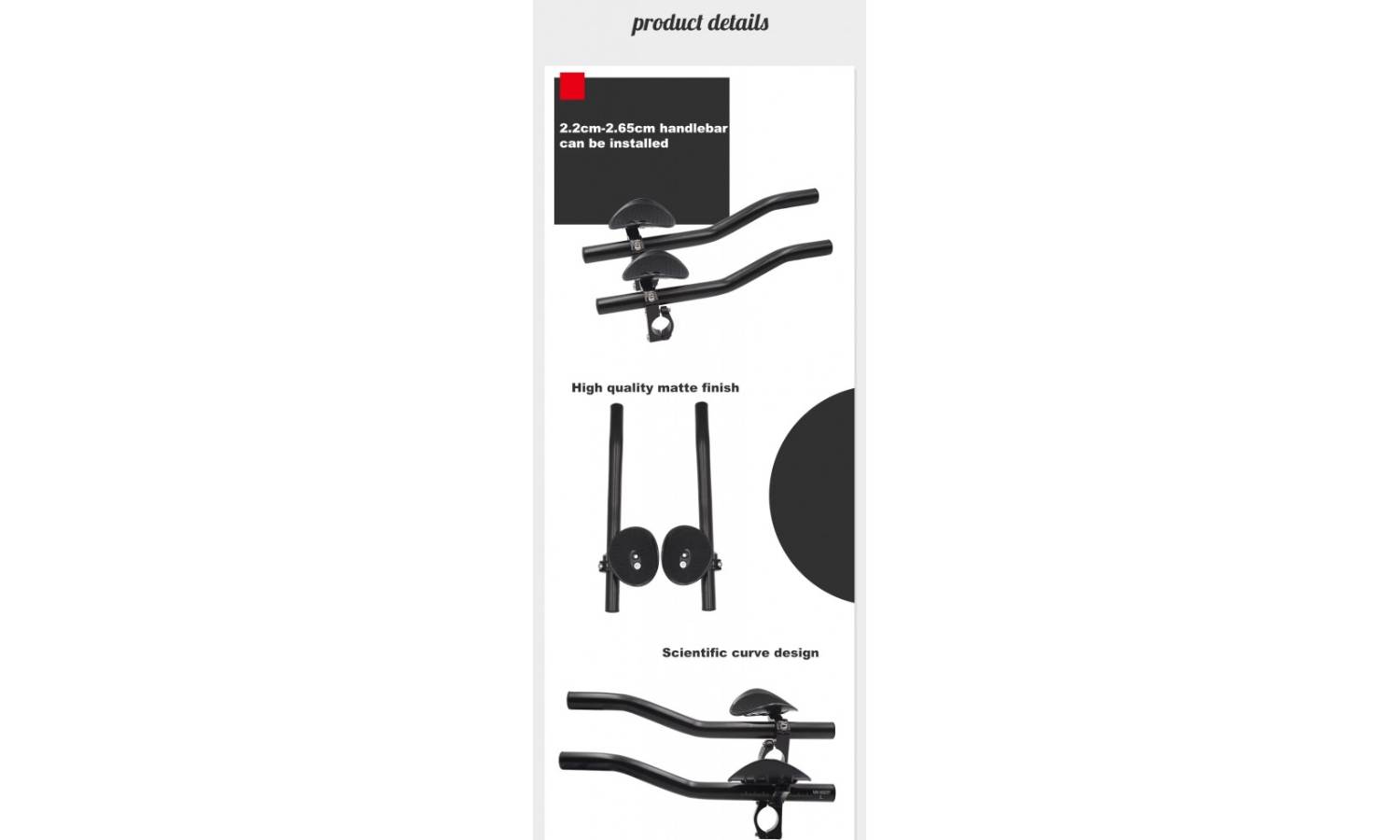 Руль BCCN Tri Bar "лемонка" для шосейного велосипеда 4 Руль BCCN Tri Bar "лемонка" для шосейного велосипеда 4