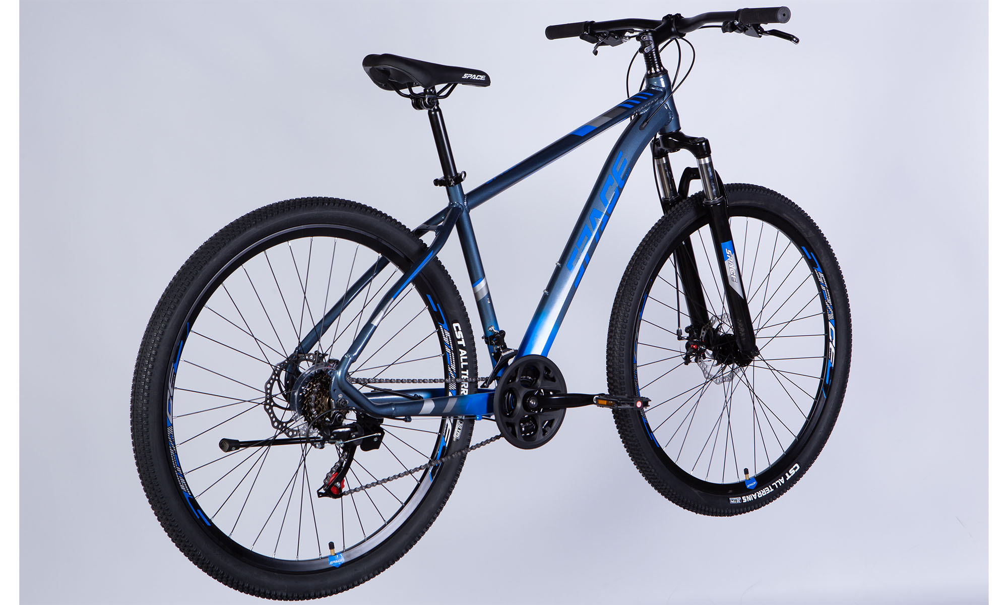 Велосипед SPACE MERCURY DD FR, 29", розмір L, рама 20", 2025, сіро-синій 3