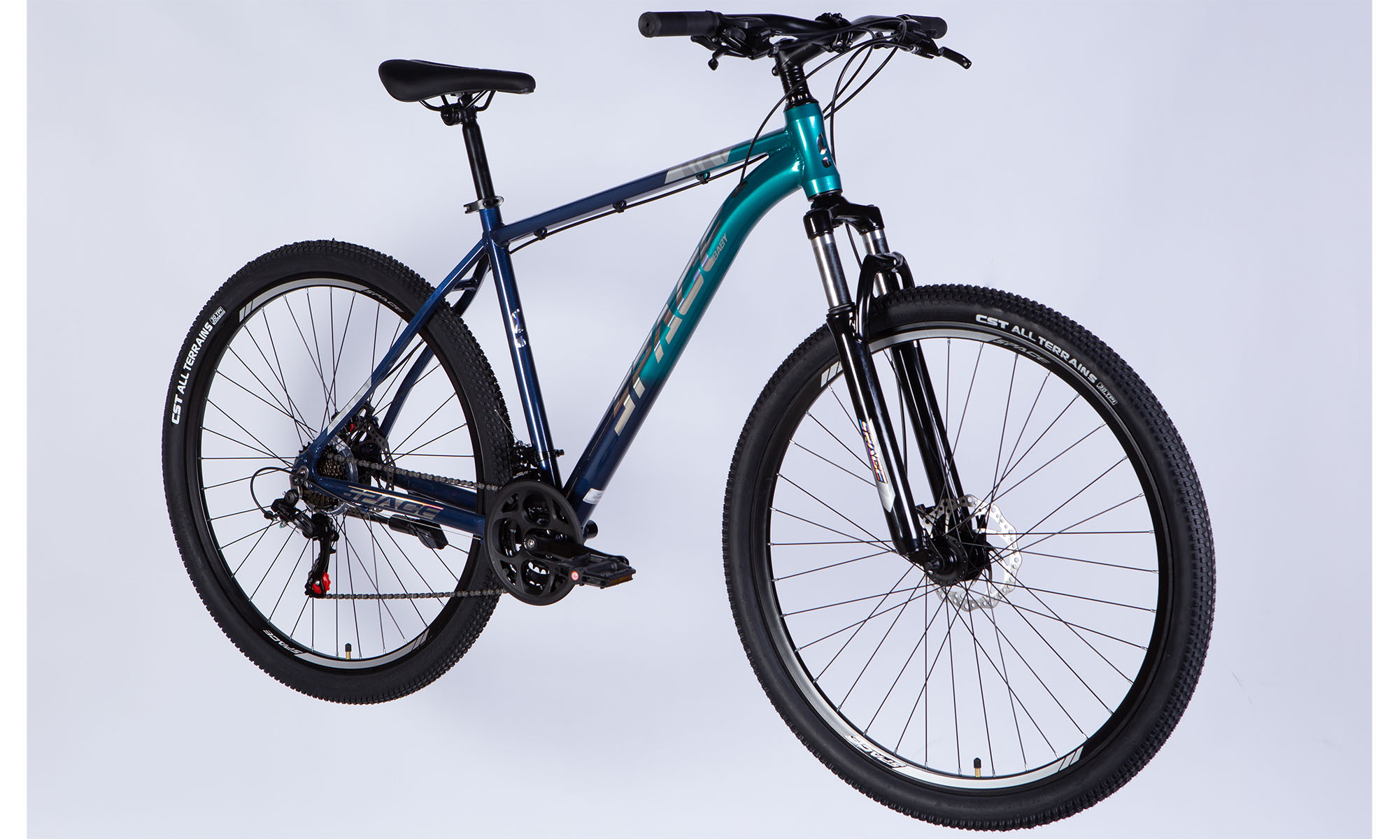 Велосипед SPACE PHAETON DD FR 29", AL, размер L, рама 20", 2025, сине-зеленый 6