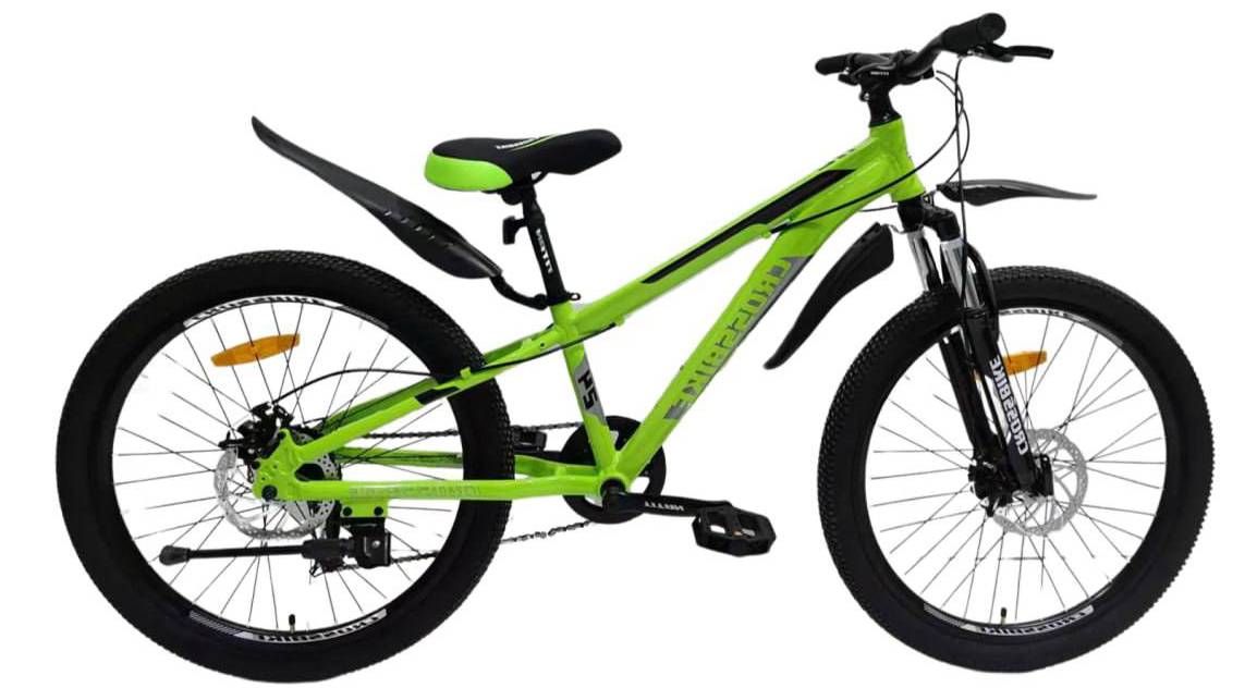 Фотография Велосипед Crossbike Dragster Susp 24", размер XXS рама 11" (2024), Зеленый