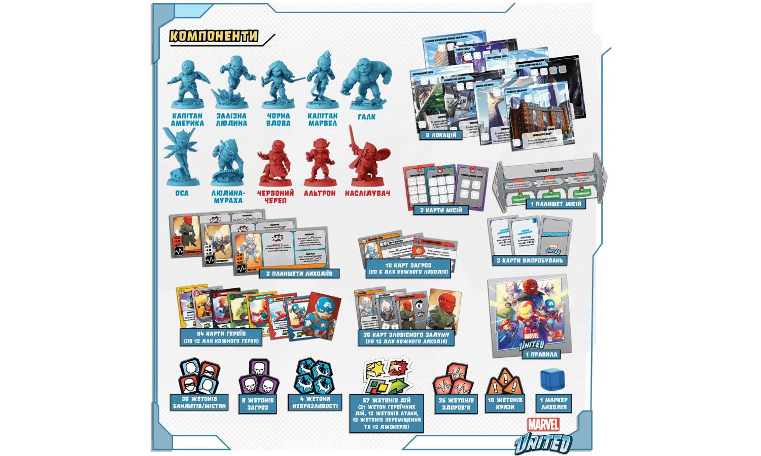 Настольная игра Marvel United. Украинское издание 3