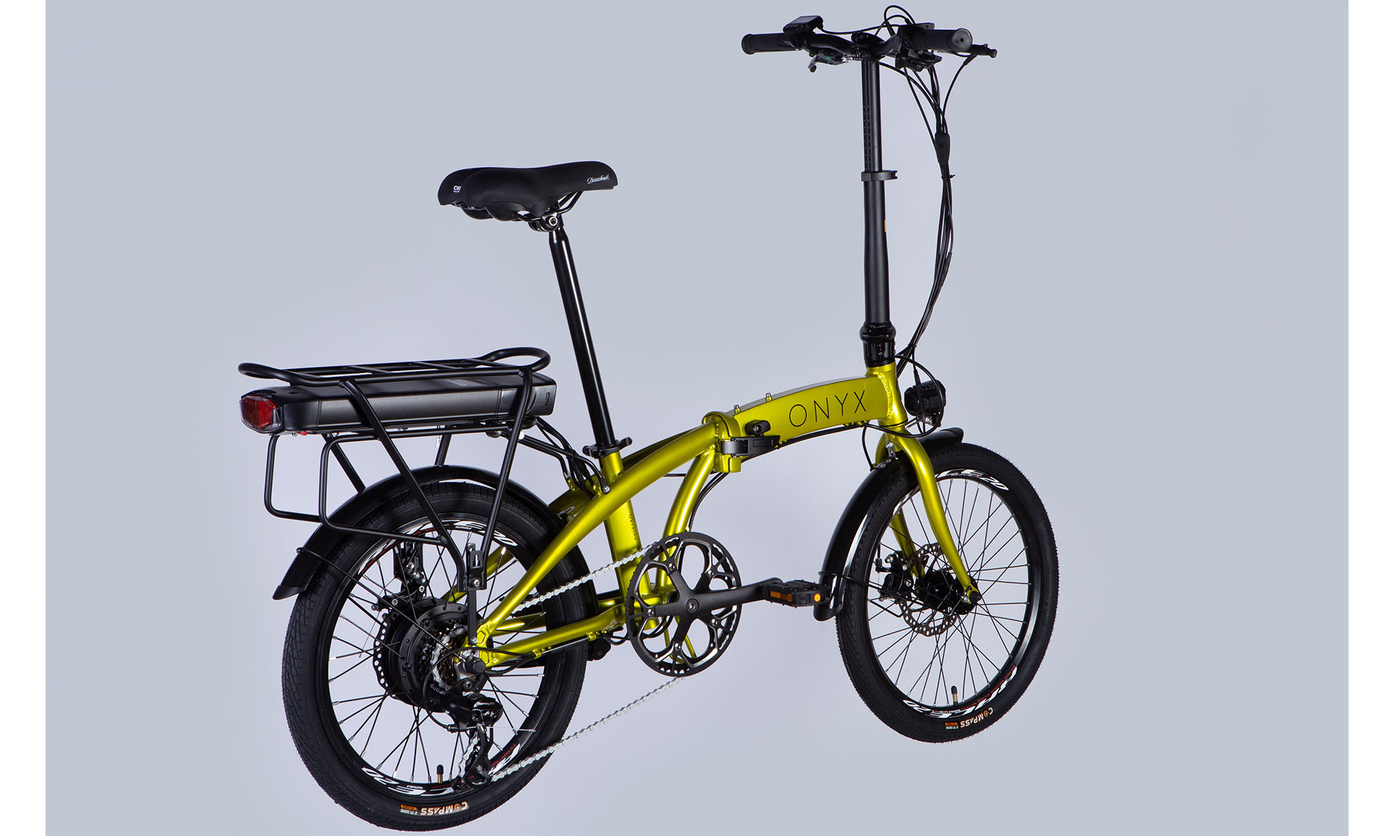 Велосипед с электроприводом Dorozhnik eONYX DD FR 20", размер XS, рама-11", 48B, 12.5А*ч, 500Вт, год 2025, горчичный (матовый) 4