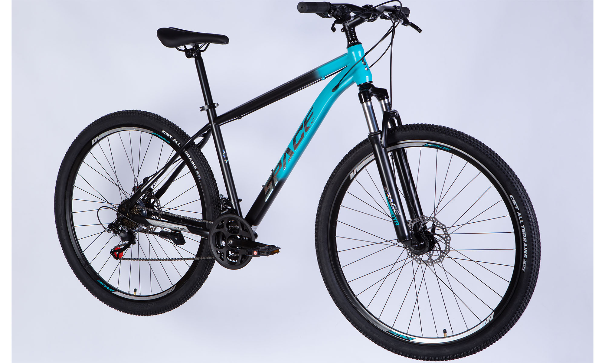 Велосипед SPACE MARS DD FR, 29", ST, рама-18", 2025, бірюзово-чорний (матовий) 6