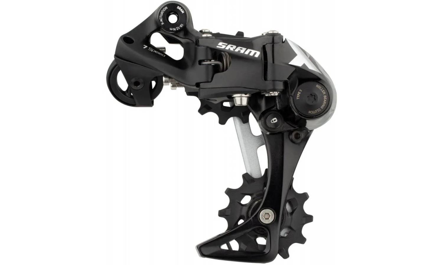 Фотография Задний переключатель SRAM X01DH 7ск Short Cage Black 2020