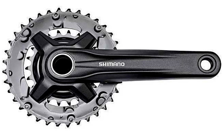 Фотография Шатуны HT2 Shimano FC-M210 ACERA, 36х22Т, 9-ск, 170 мм, вставная ось, звезды клепанные  