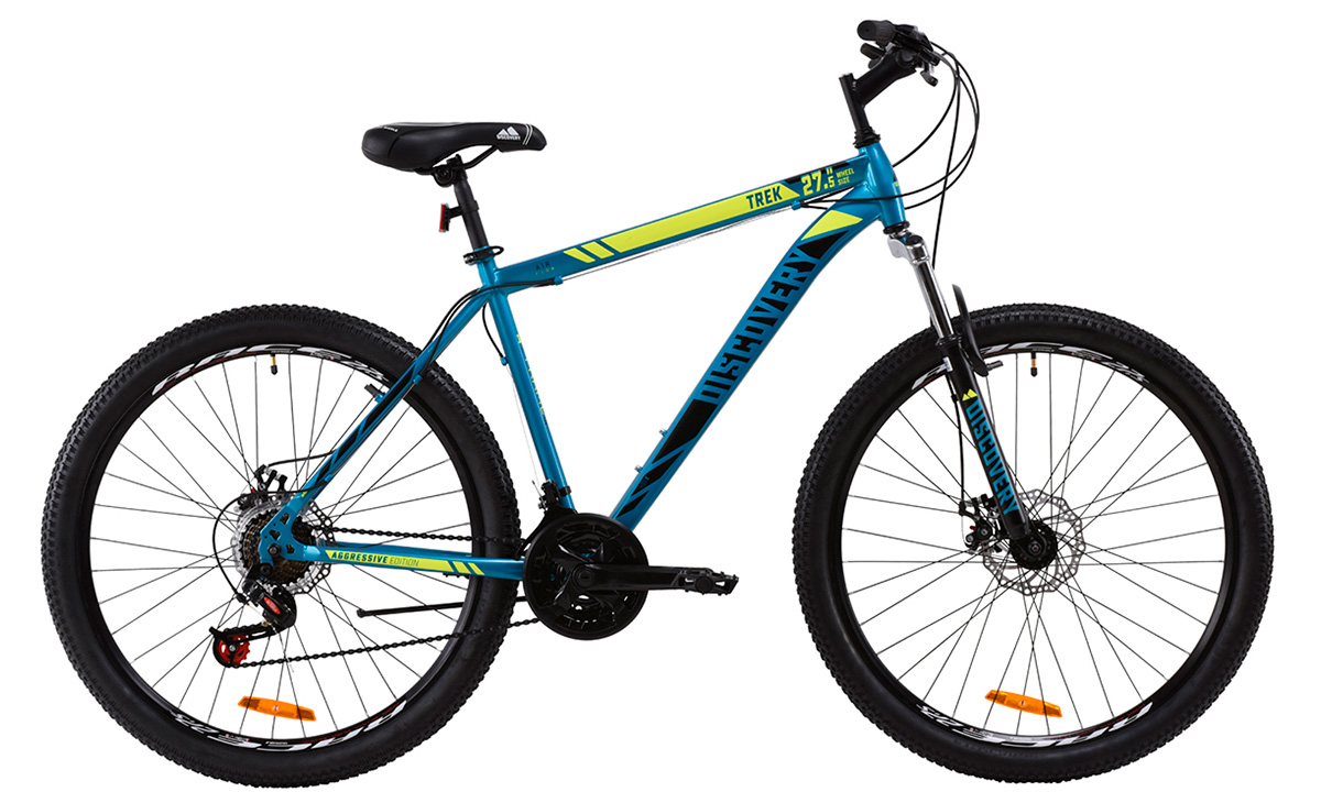 Велосипед Discovery 27,5 TREK DD (2020) 2020 Сине-желтый 6