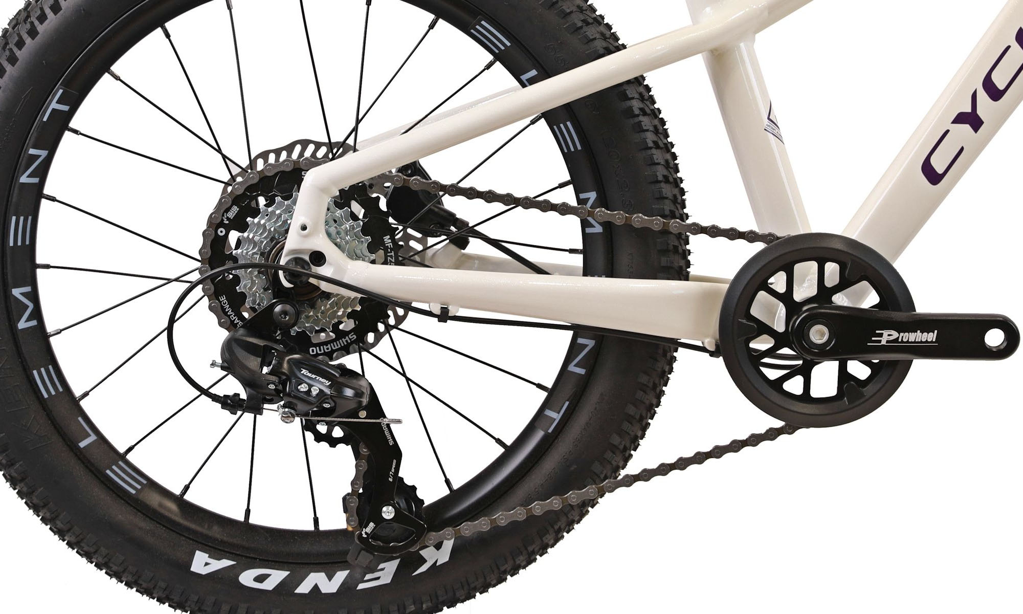 Велосипед CYCLONE PIXEL 20", розмір XXS, рама 11", 2025, Білий 5 Велосипед CYCLONE PIXEL 20", розмір XXS, рама 11", 2025, Білий 5