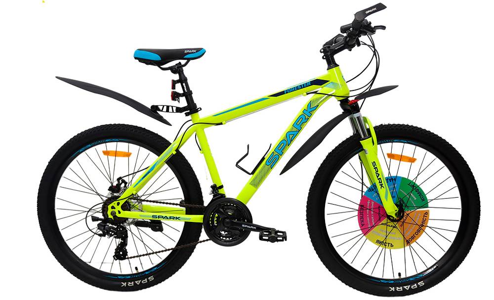 Фотография Велосипед SPARK FORESTER 2.0 26" размер М рама 17" 2024 Желто-синий