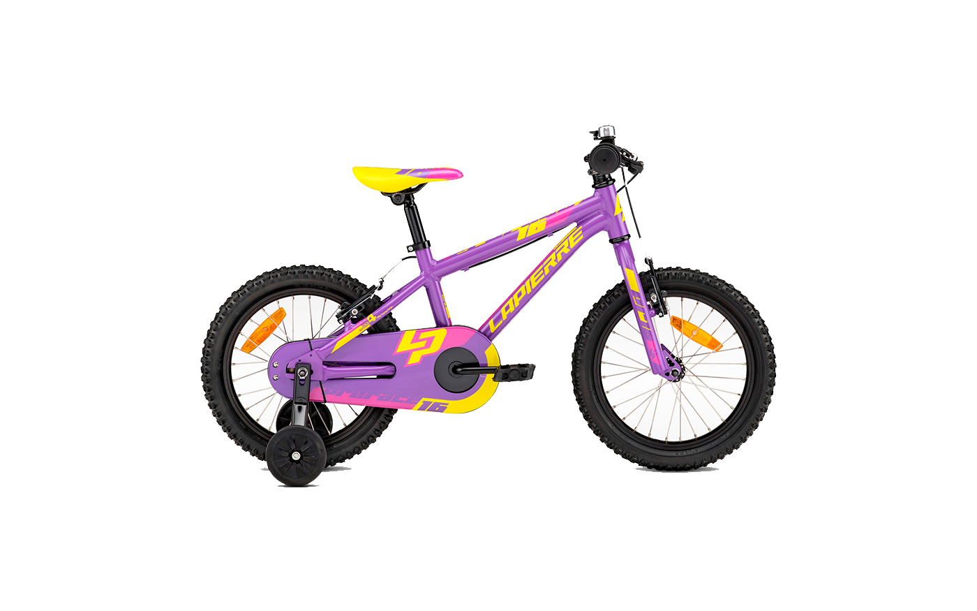 Фотографія Велосипед Lapierre Prorace 16 GIRL (2018) 2018 Фіолетово-жовтий