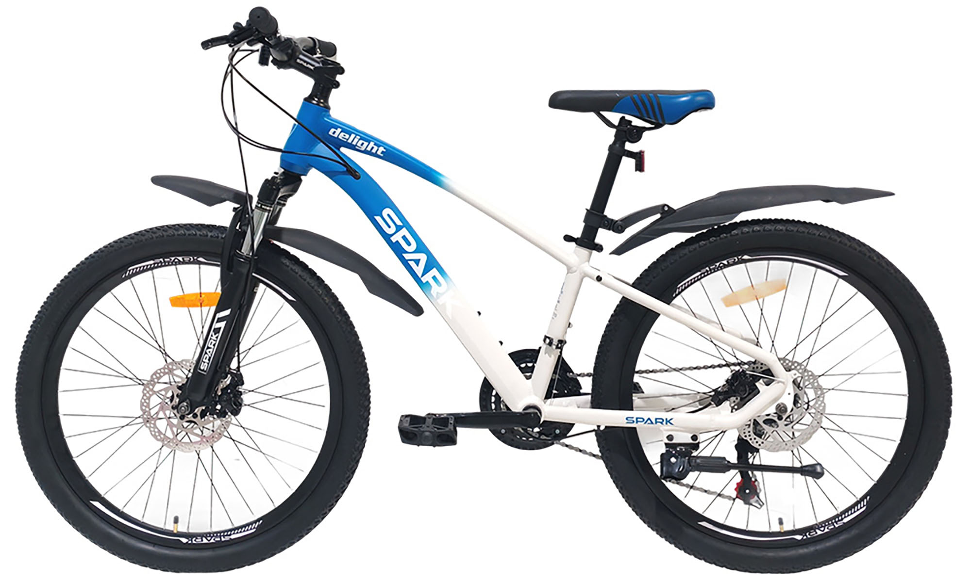Велосипед SPARK DELIGHT 24" рама 12", год 2025, белый с синим 3