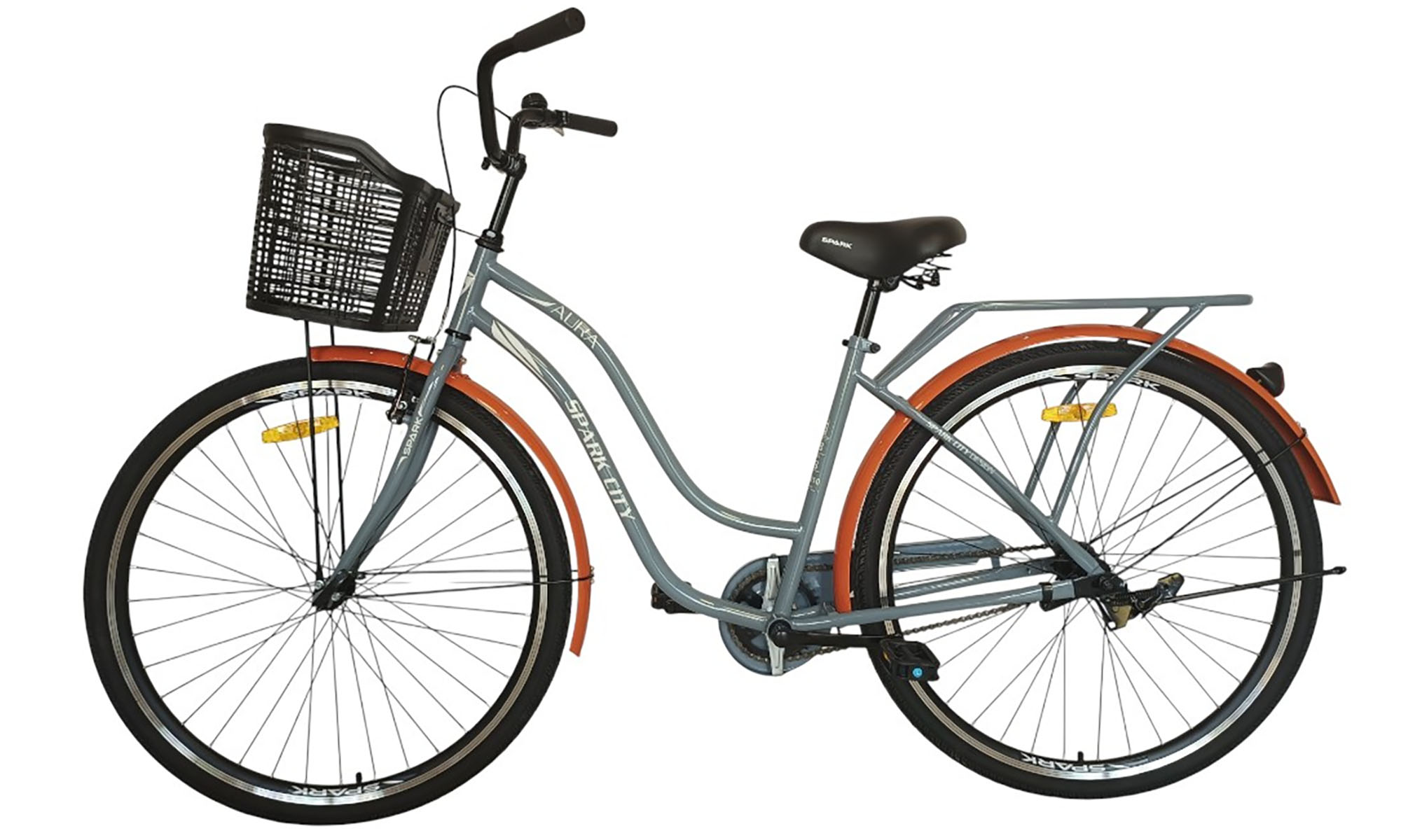 Велосипед SPARK CITY AURA 28", размер M, рама 18", год 2026, серый 4