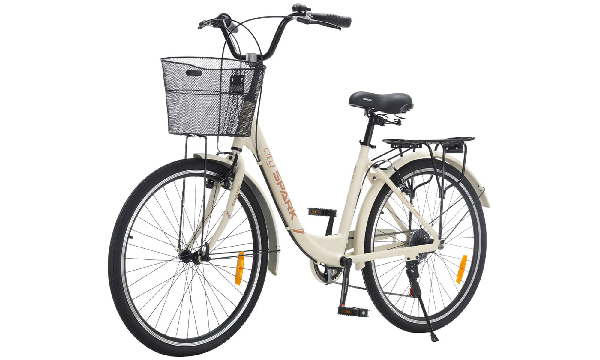Велосипед SPARK CITY TEYA 26", розмір M, рама 17", рік 2026, бежевий 3