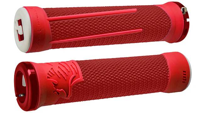 Гріпси ODI AG-2 Signature V2.1 Lock-On червоні з червоними замками 